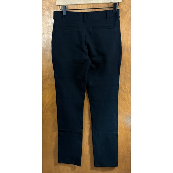 Quince Black Ultra Stretch Ponte Straight Leg 4 Pocket Pants NWT Small TALL Work - Picture 3 of 16